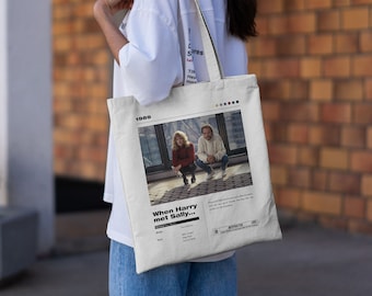 When Harry Met Sally Tote Bag | Movie Tote Bag | Cotton Tote Bag | Canvas Tote Bag | Aesthetic Tote Bag | Shopping Bag | Gift For Her