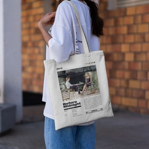 Before Midnight Tote Bag | Before Midnight Print | Movie Tote Bag | Cotton Tote Bag | Canvas Tote Bag | Aesthetic Tote Bag | Shopping Bag