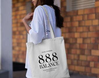 888 Engel Zahl Tasche | Tragetasche aus Baumwolle | Spiritual Tote Bag | Aura Zahlen Tasche | Canvas Einkaufstasche | Ästhetische Einkaufstasche | Einkaufstasche