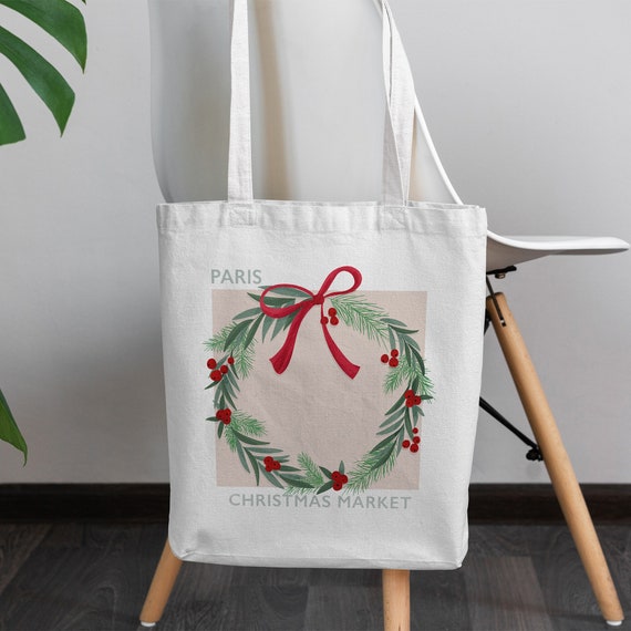 thumbnail image 2 of JOYIN 12 PCS 13.75" " Christmas Large Tote Bags Holiday Reusable Grocery ... For Sale Online 2 of 12