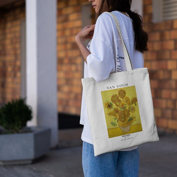 Van Gogh Sunflower Thick Canvas Tote Bag
