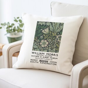 William Morris Cotton Pillow Cover | Pillow Case | Modern Home Decor | 17x17 Pillow Cover | Decorative Pillow | Boho Decor | Christmas Gift