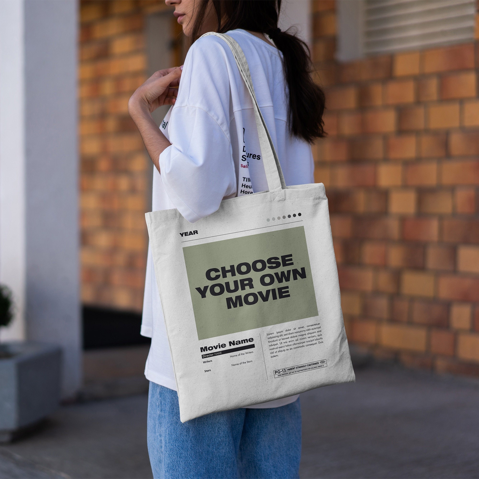 Bolso de mano personalizado / Bolso de mano personalizado / Bolso de película personalizado / Bolso de lona / Bolso de mano estético / Bolsa de compras / Regalos personalizados