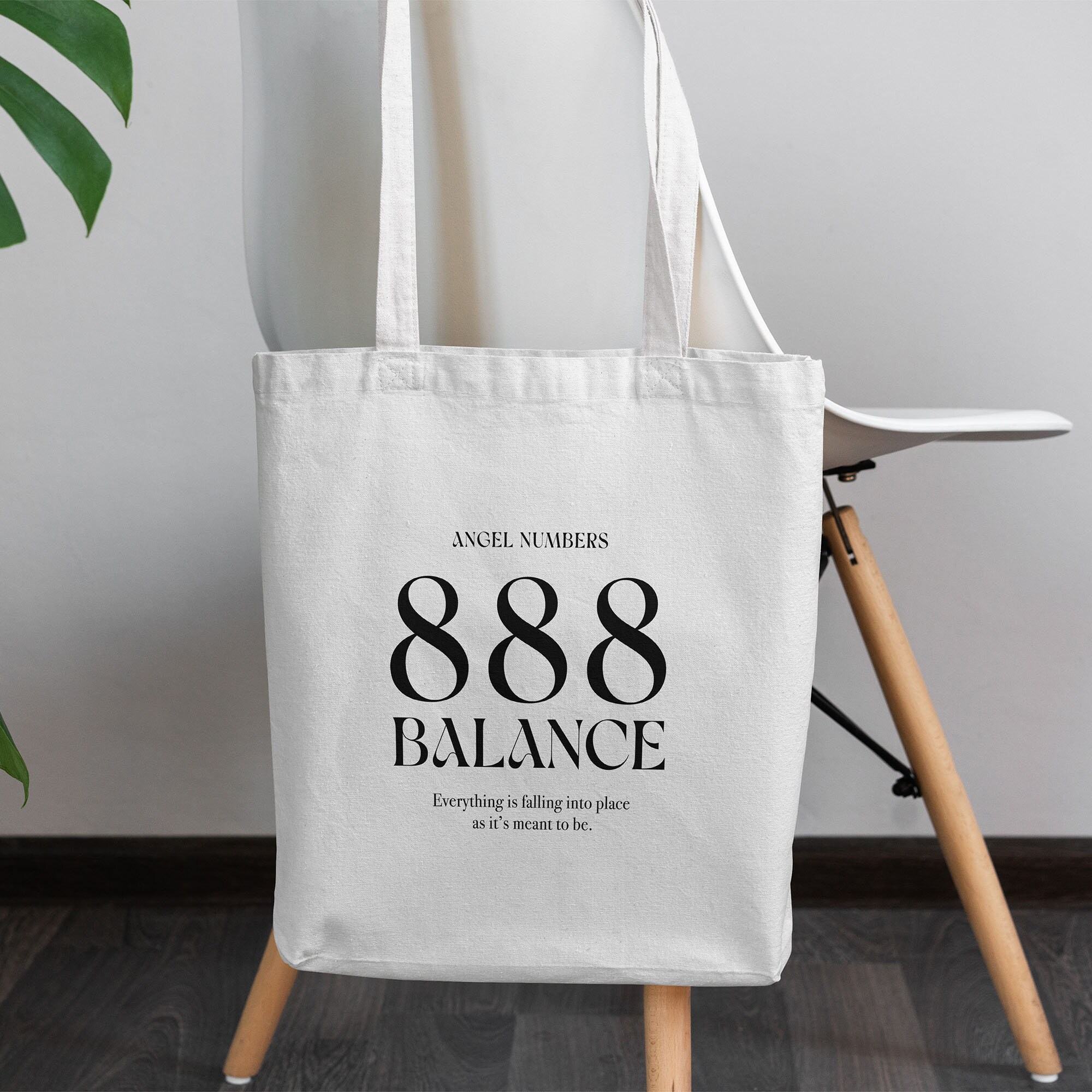 バッグ 888 888 Angel Number Tote Bag | Cotton Tote Bag | Spiritual Tote Bag