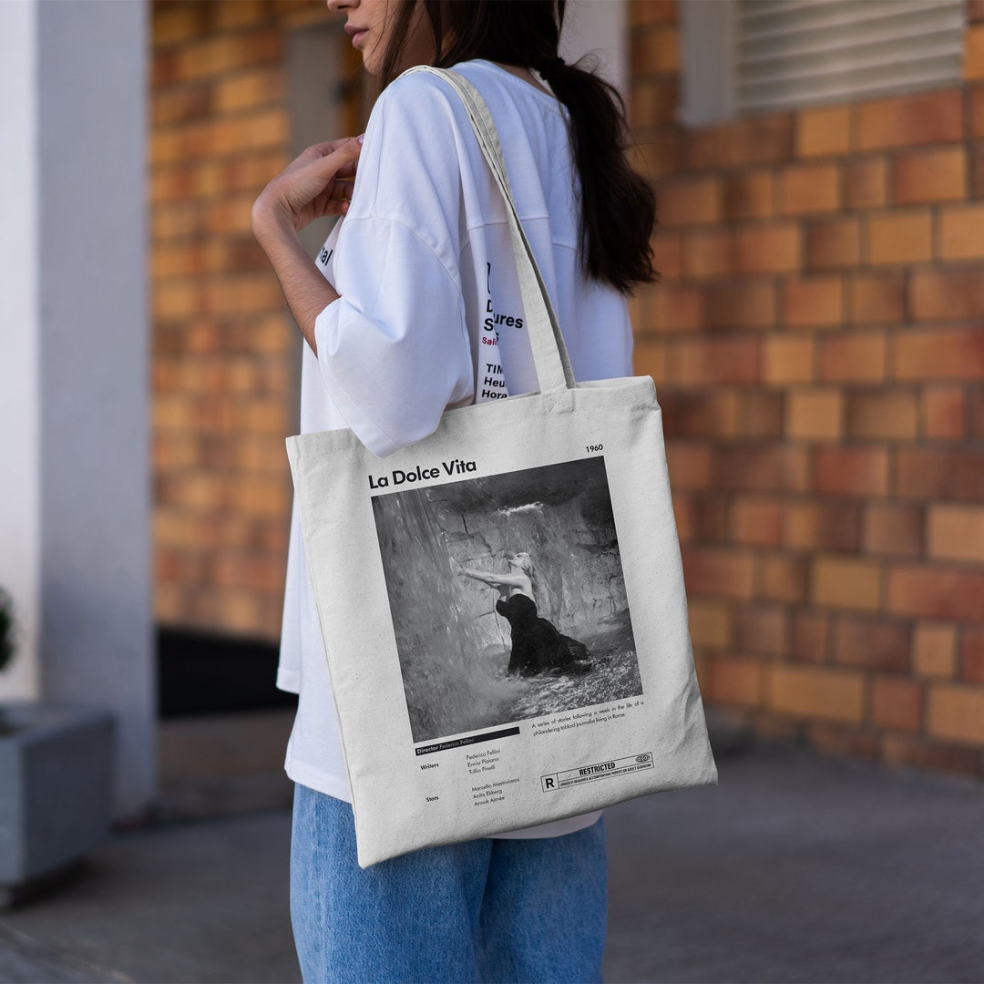 La Dolce Vita Tote Bag Movie Tote Bag Cotton Tote Bag Canvas Tote Bag ...