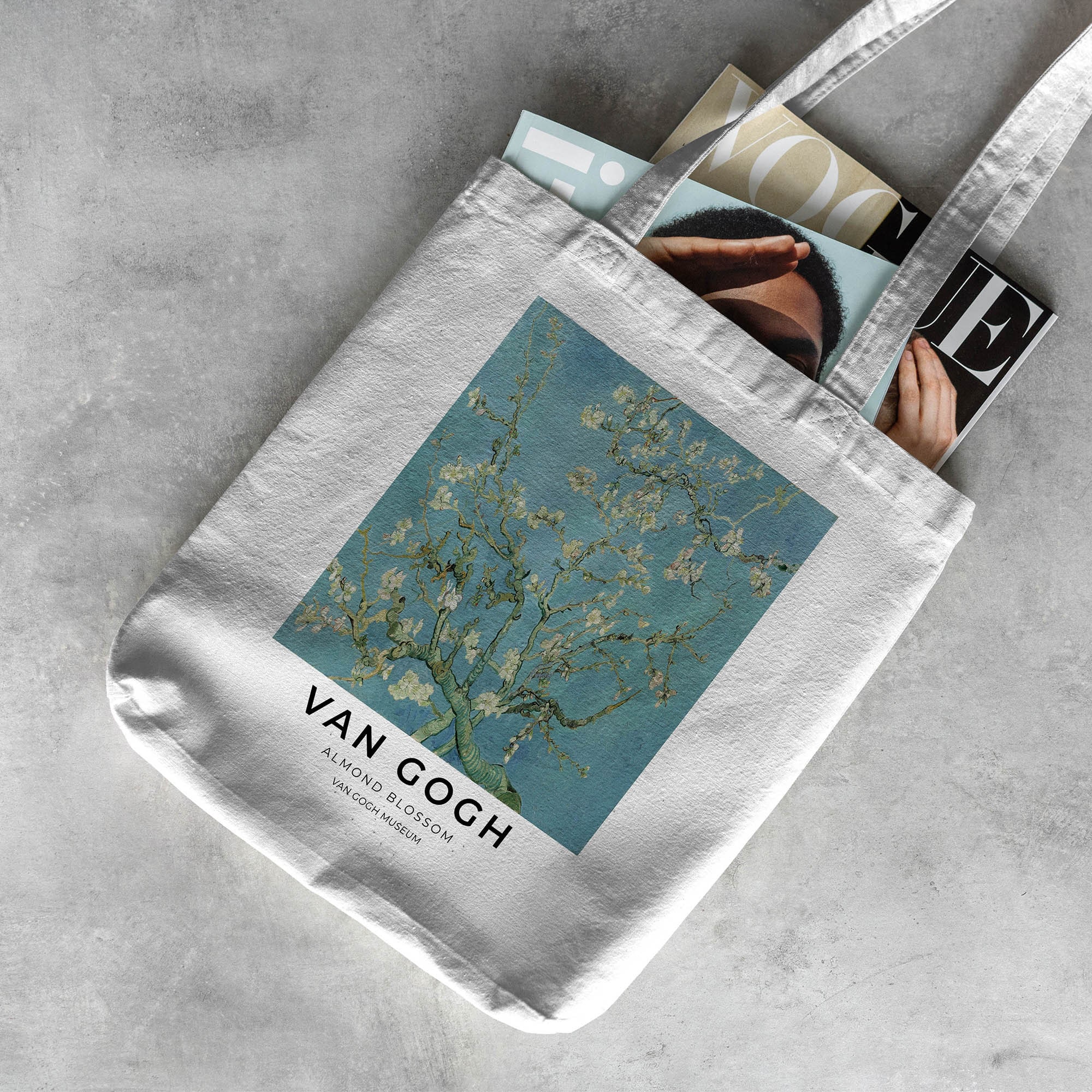 Artexia Sac Fourre-tout Toile Van Gogh 38x42 Cm - Shopper Coton 220g/m² - Écologique Et Solide