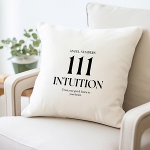 111 Angel Number Cotton Pillow Cover | Pillow Case | Aura Number Case | Home Decor | 17x17 Pillow Cover | Decorative Pillow | Boho Decor