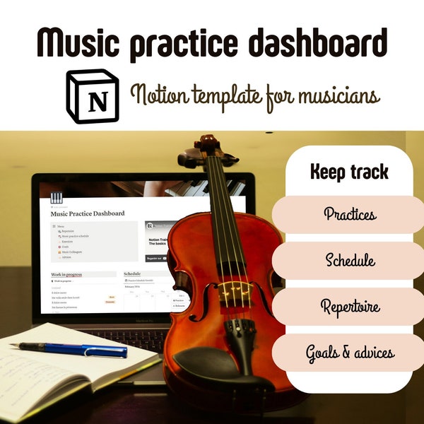 Notion template for music students and professionals