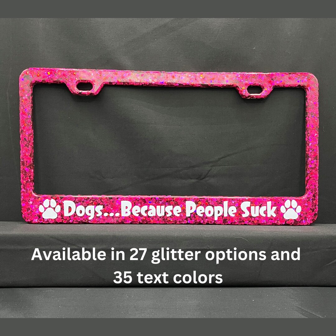 Dog License Plate Frame Etsy