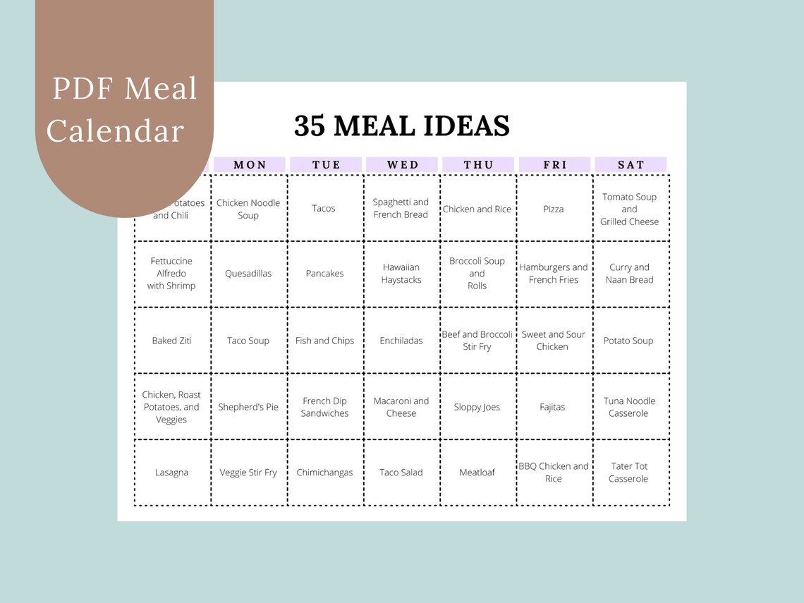 Minimalist Meal Plan | Minimalist Dinner Plan | Minimalist Menu Plan ...