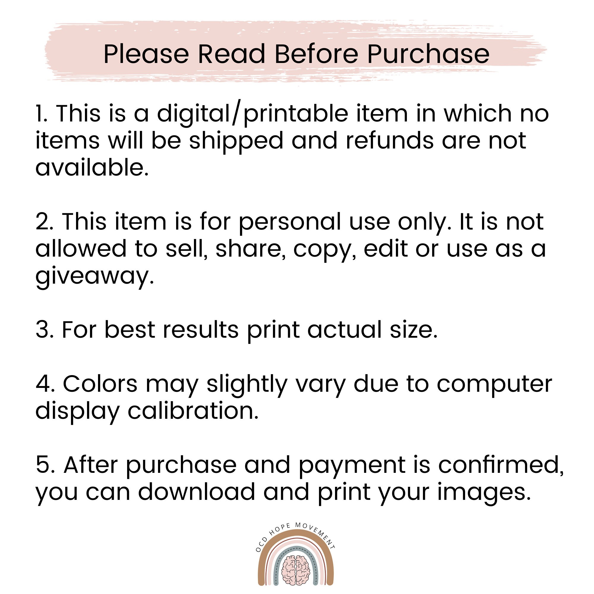 Ocd erp workbook anxiety workbook printable workbook etsy