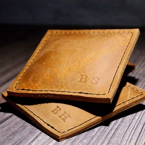 Leather weight - Pair approximately 3-1/2&quot;x3-1/2&quot; 7.5-8 oz, paper weight, tool prop, leather paper weight, executive office desk
