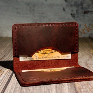 Tarjetero de cuero, estuche de cuero para tarjetas de presentación, regalo de oficina, regalo para pequeñas empresas, regalo para graduados universitarios, cuero personalizado