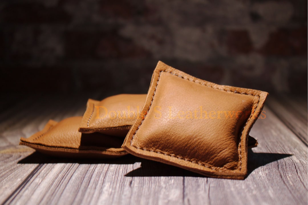 Leather Weight Pair Approximately 3x3 7.58 Oz, Paper Weight, Pattern