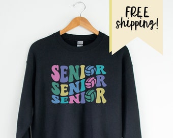 Volleyball Senior Shirt, Retro Vintage Volleyball Shirt, 2022 Senior Volleyball Sweatshirt, 2023 Senior Volleyball Shirt, Game Day Shirt