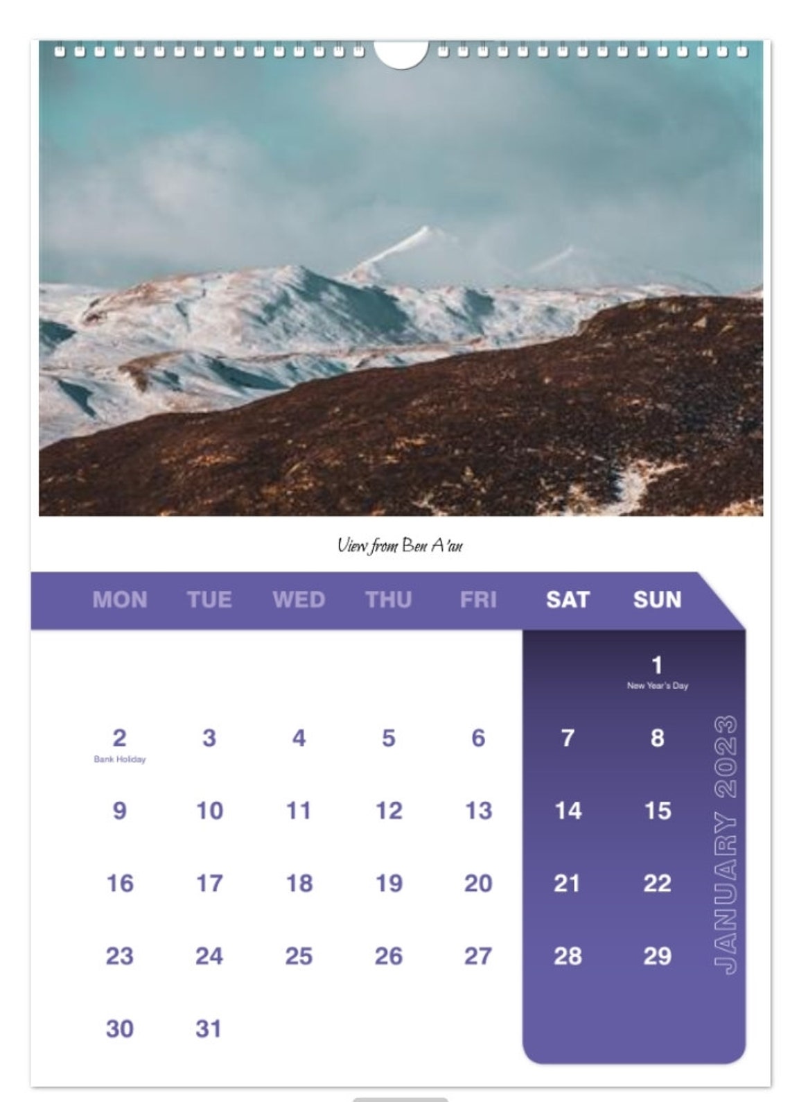 Age Of Purchase Calendar 2023 Calendar 2023 Scotland A3 Preorder Etsy
