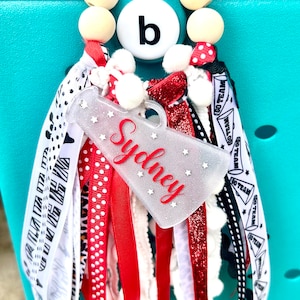 Cheer bag tassel, sports bag charm, cheerleader bag charm, bag tassel, cheer mom bag tassel, personalized bag charm, cheerleader bag tassell