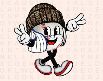 Baseball png, Baseball Sublimation Design, Baseball Clipart, Baseball numérique, Baseball imprimable, Équipe de sport, Amateur de baseball png, Baseball Mom png