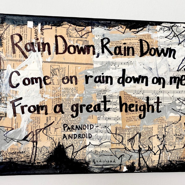 Radiohead Lyrics Etsy