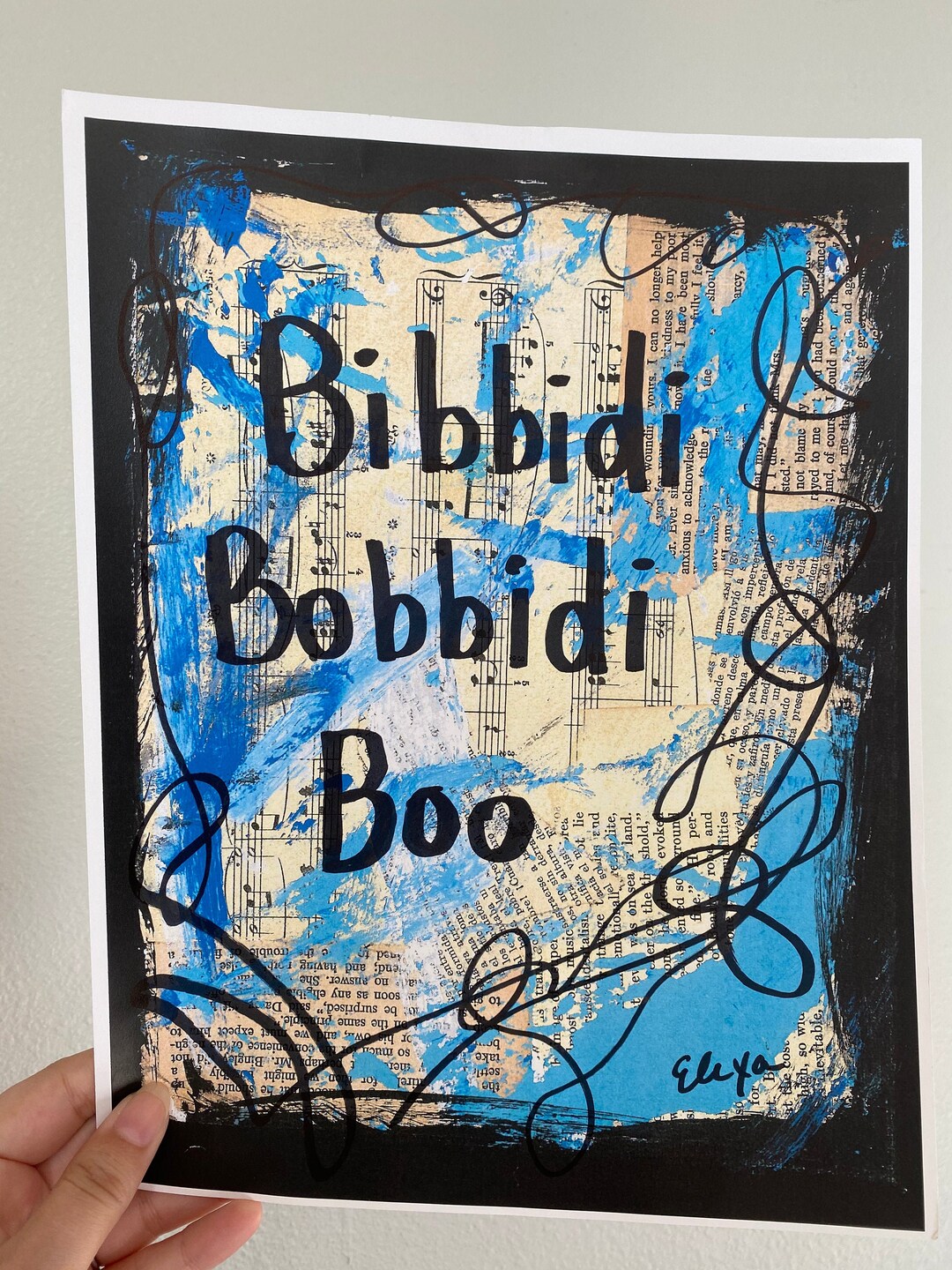 Cinderella Art Painting Disney Fairy Godmother Wall Art Home Music Nursery Kids Room Bedroom