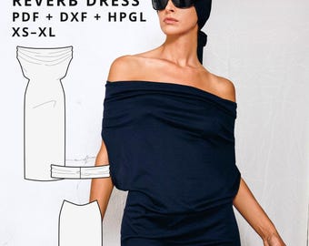 Bodycon Tube Dress sewing pattern pdf + dxf | strapless knit dress | midi dress pattern | digital sewing pattern xs-xl