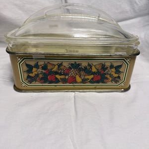Vintage Arcopal France Casserole Dish | Harvest Fruit Opal Glass Bakeware
