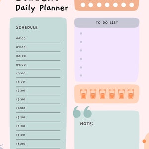 Student Printable Study Planner Pack, Digital journal, daily planner planner digital, Student Digital Planner Goodnotes