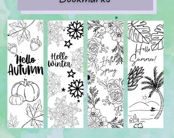 Printable Coloring Bookmarks