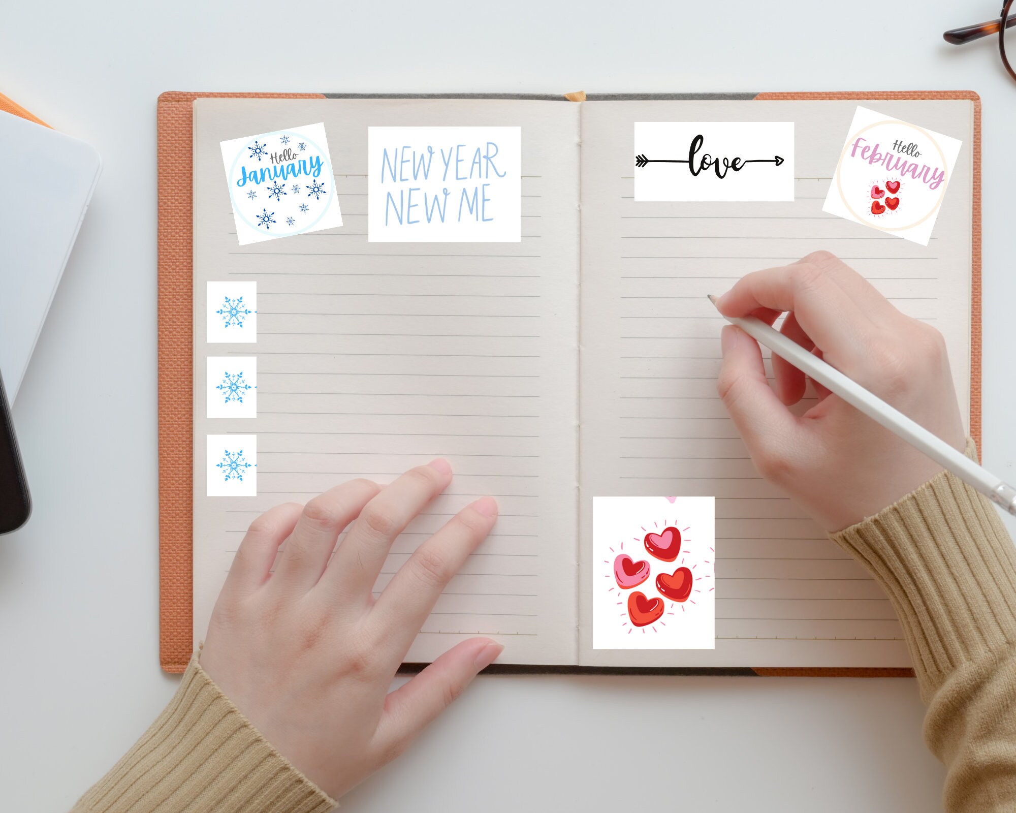 Calendar Printable Stickers, Monthly Calendar Stickers, Holiday ...