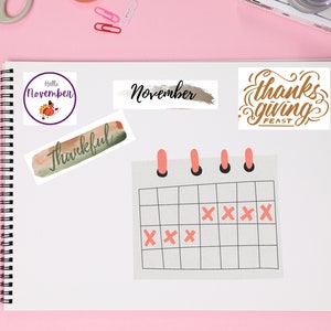 Calendar Printable Stickers, Monthly Calendar Stickers, Holiday ...