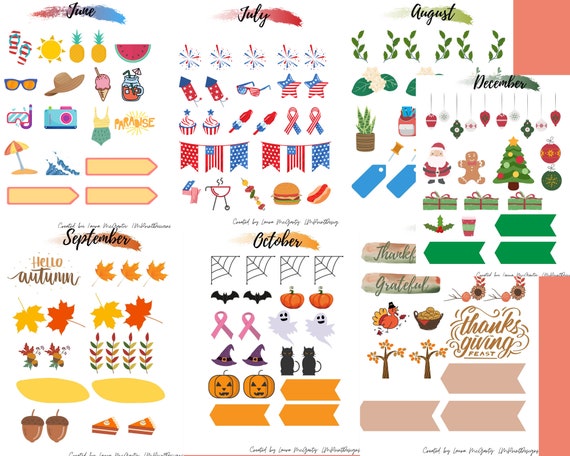 Calendar Stickers Printable