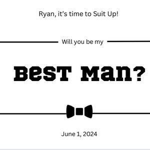 Groomsman Proposal cards - it’s time to suit up!