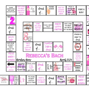 Bachelorette party, Drinking Game, girls night, printable.