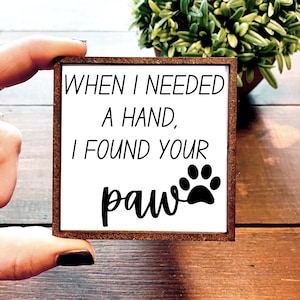Mini Wood Sign | Framed Miniature Quote | Farmhouse Style | Magnet | Ornament | Tiered Tray | Shelf Decor | Best Friend | Cat | Dog | Love