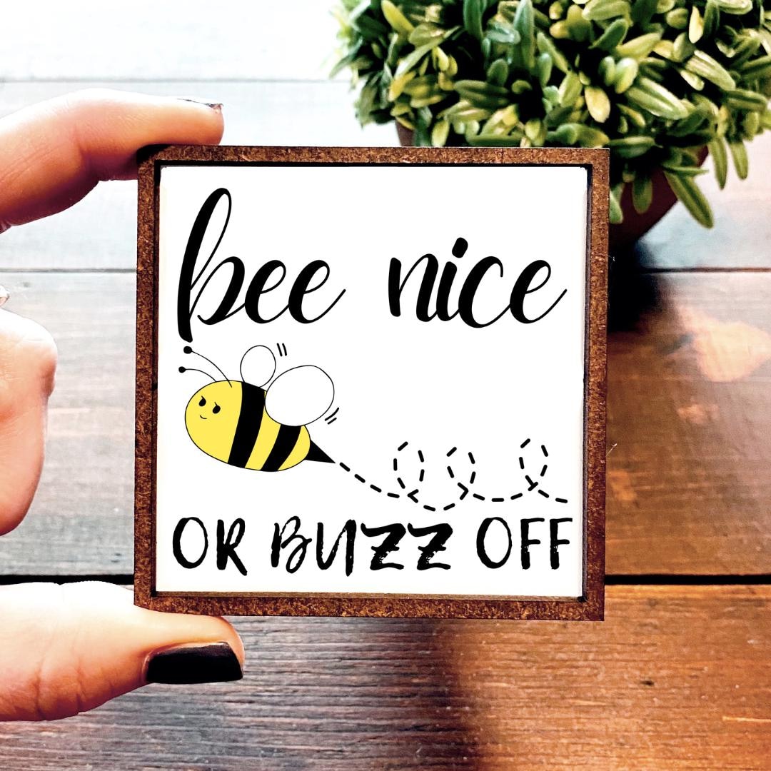 Mini Wood Sign | Framed Miniature Quote | Farmhouse Style | Magnet ...