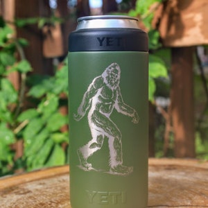 Personalized Engraved Yeti SLIM Colster 12oz Sasquatch