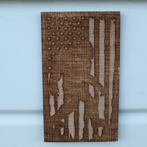 American Bigfoot Wooden Magnet