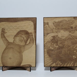 Custom Laser Engraved Wooden Portraits