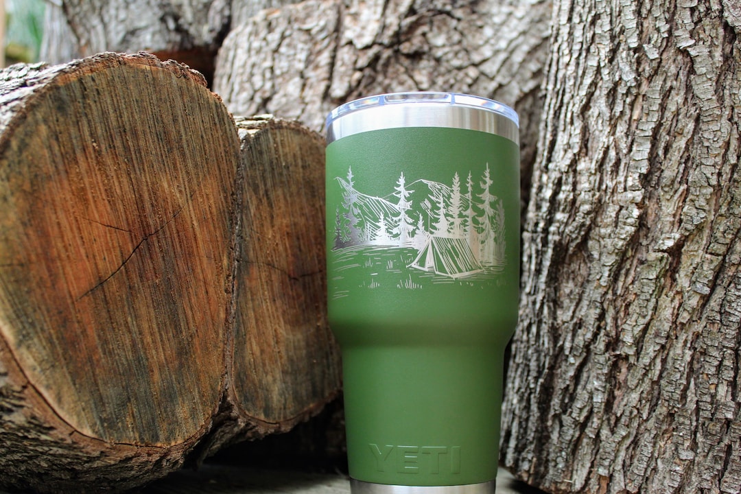 Personalized Engraved Yeti Tumbler 30oz Camp Sketch - Etsy