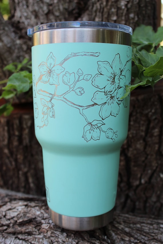 Custom Yeti  Teal House Engraving