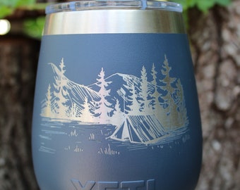 PERSONALIZED Authentic 10 oz Yeti Wine Tumbler - LASER ENGRAVED -  ImpressMeGifts