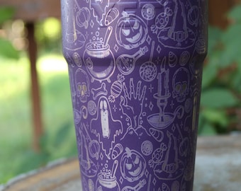 Personalized Engraved Yeti 16oz Pint Tumbler Halloween 360