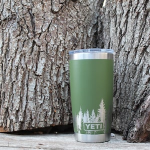 Custom Engraved Yeti 20oz Tumbler Forest 360