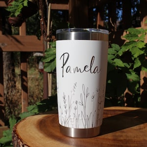 Personalized Engraved Yeti 20oz Tumbler Wildflower 360 