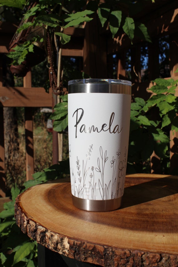 Personalized Engraved Yeti 20oz Tumbler Wildflower 360 