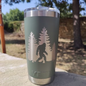 Personalized Engraved Yeti Tumbler 20oz Sasquatch