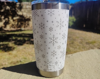 Personalized Engraved Yeti 20oz Tumbler Snowflake 360