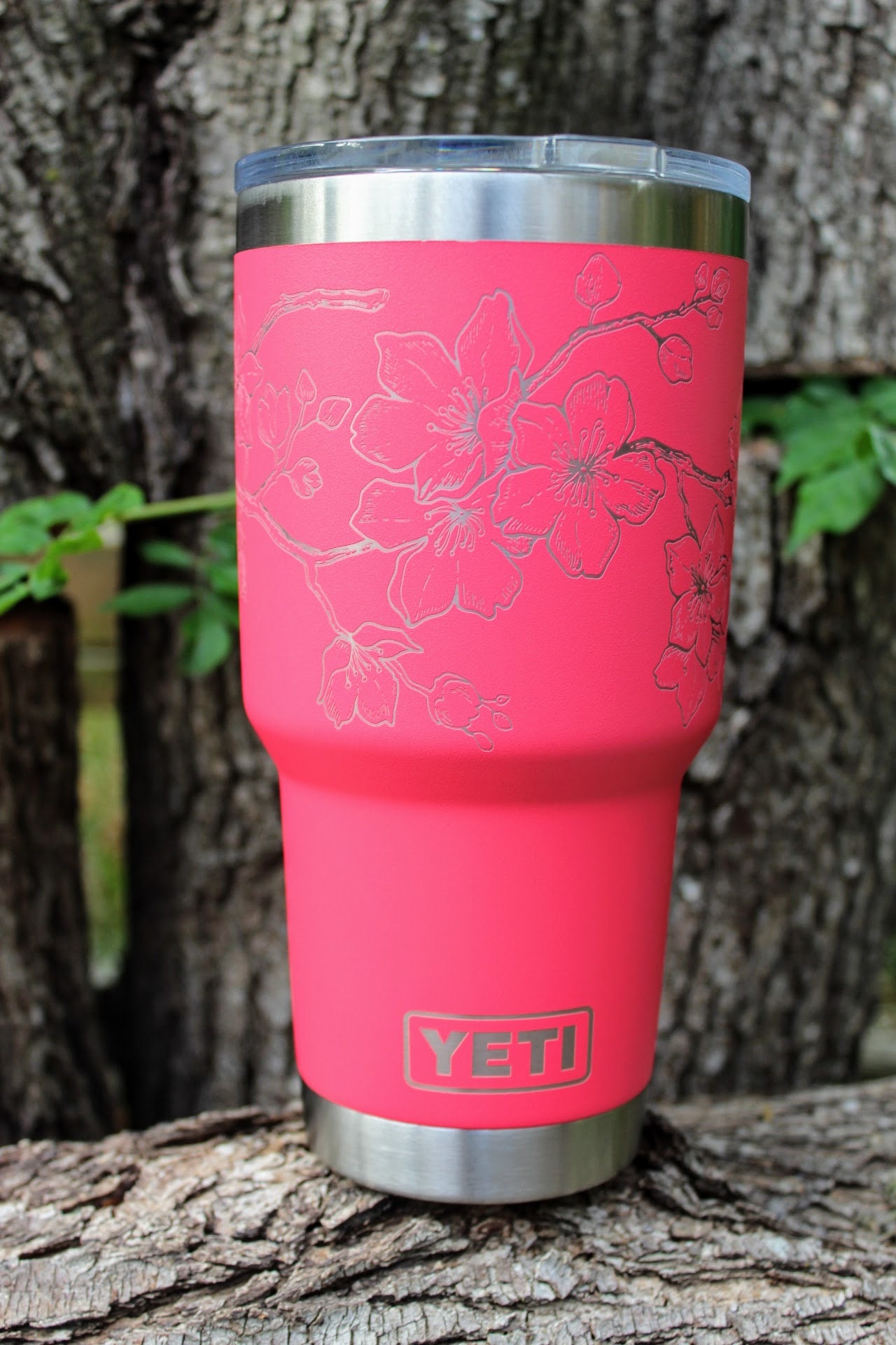 Personalized Engraved Yeti 30oz Travel Mug 360 Cherry Blossom -  in  2023