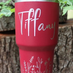Custom Engraved Yeti 30oz Tumbler 360 Wildflower