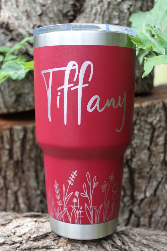 Custom Engraved Yeti 30oz Tumbler 360 Wildflower 